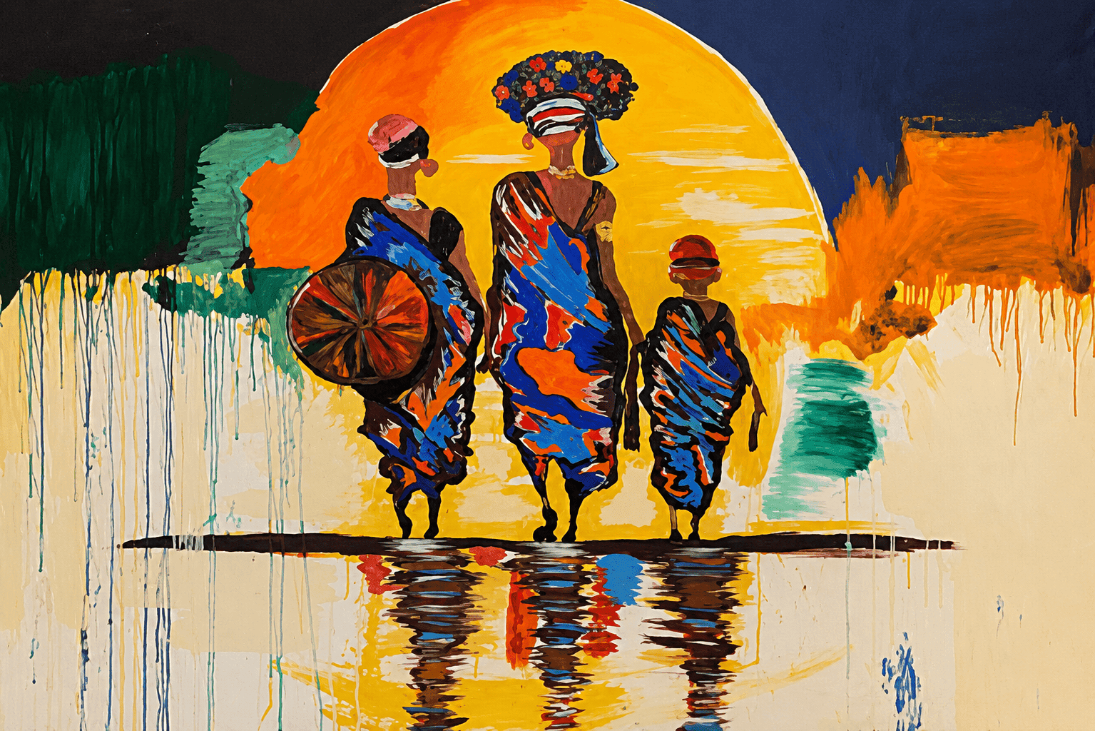 Homeward painting by Khadija Kassi